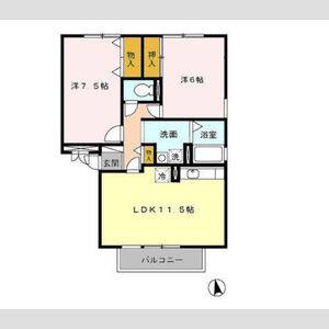 2LDK 間取り図