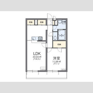 1LDK 間取り図