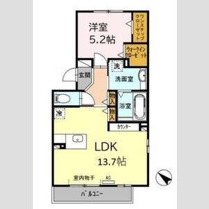 1LDK 間取り図