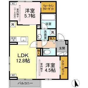 2LDK 間取り図