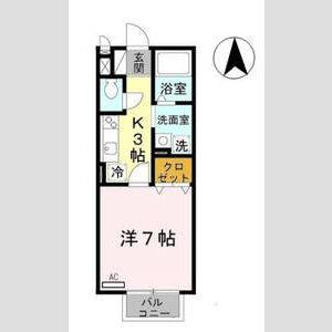 1K 間取り図