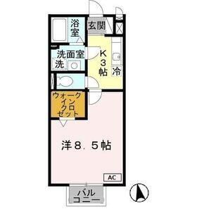1K 間取り図