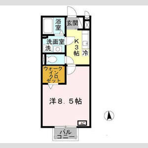 1K 間取り図