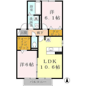 2LDK 間取り図