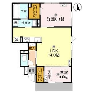 2LDK 間取り図