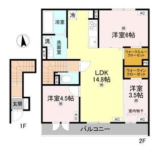 3LDK 間取り図