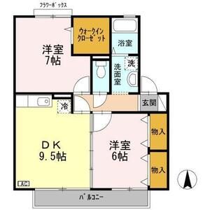 2DK 間取り図