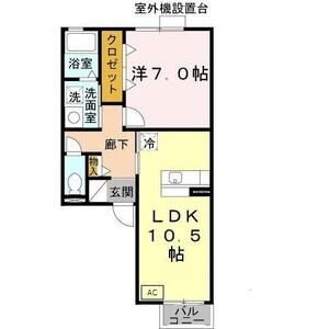 1LDK 間取り図