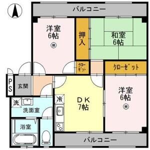 3DK 間取り図