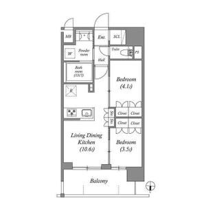2LDK 間取り図