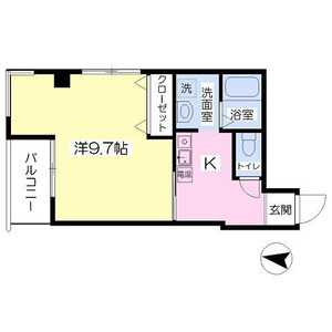 1K 間取り図