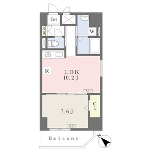 1LDK 間取り図