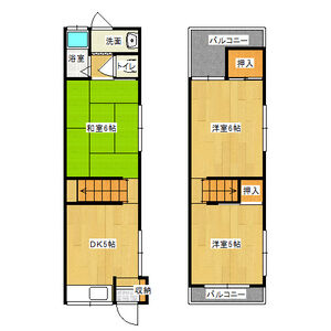 3DK 間取り図