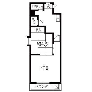 2DK 間取り図