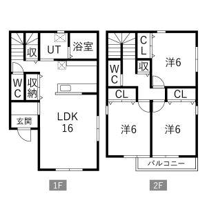 3LDK 間取り図