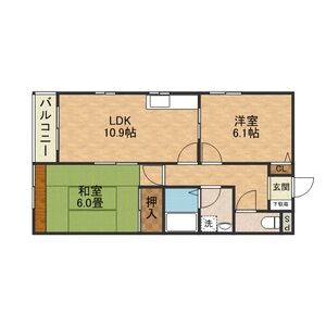 2LDK 間取り図