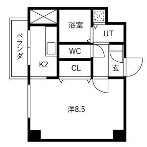 1K 間取り図