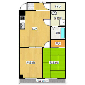 2DK 間取り図