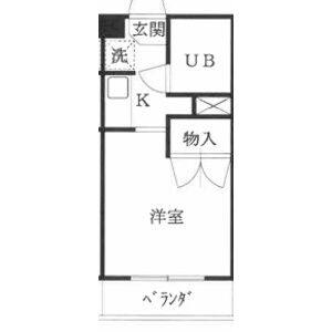 1K 間取り図