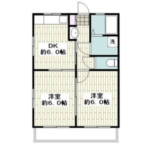 2DK 間取り図