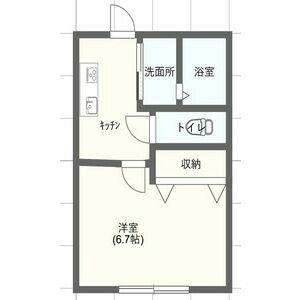 1K 間取り図
