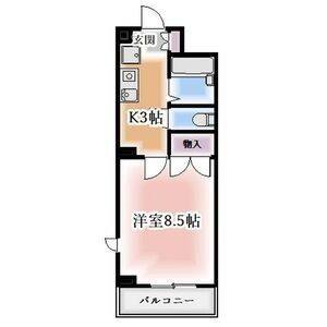 1K 間取り図