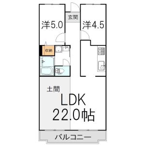 2LDK 間取り図
