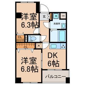 2DK 間取り図