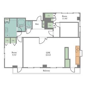 2LDK 間取り図