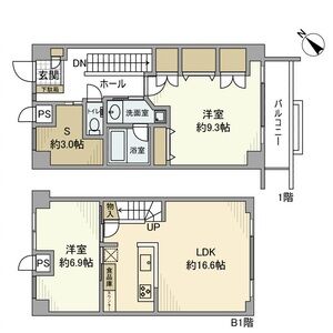 2LDK 間取り図