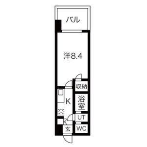 1K 間取り図