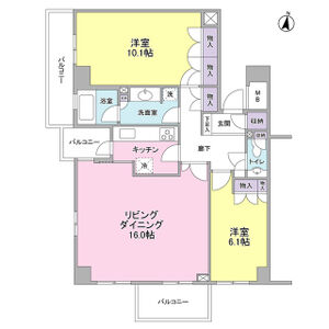 2LDK 間取り図