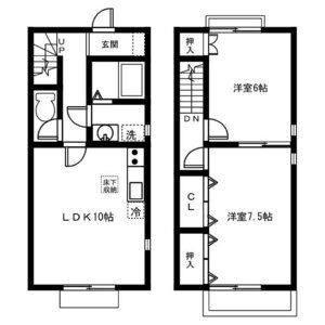 2LDK 間取り図