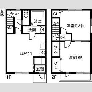 2LDK 間取り図