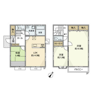 3LDK 間取り図