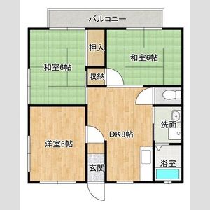 3DK 間取り図