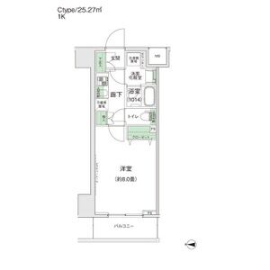 1K 間取り図