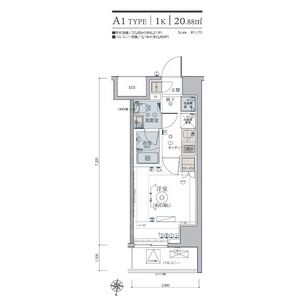 1K 間取り図
