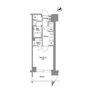 1K 間取り図