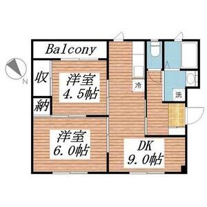 2DK 間取り図