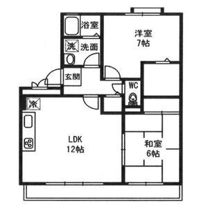 2LDK 間取り図