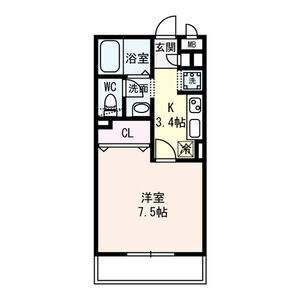 1K 間取り図
