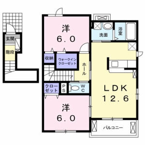 2LDK 間取り図