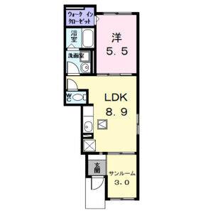 1LDK 間取り図