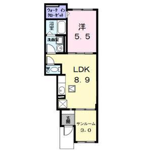 1LDK 間取り図