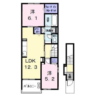 2LDK 間取り図
