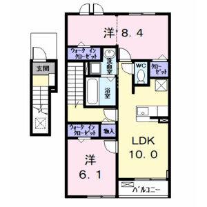 2LDK 間取り図