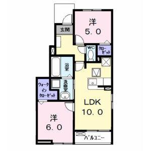 2LDK 間取り図