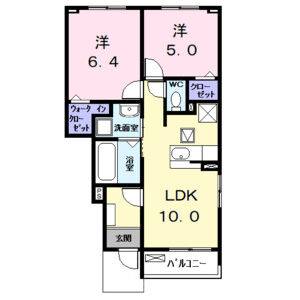 2LDK 間取り図