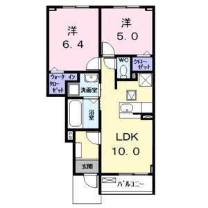 2LDK 間取り図
